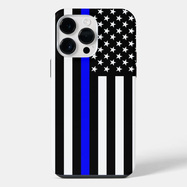 USA Thin Blue Line iPhone Case (Back)