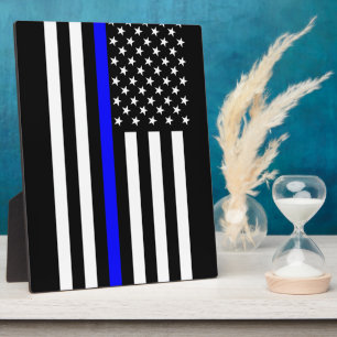 USA Thin Blue Line Plaque