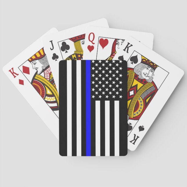 USA Thin Blue Line Playing Cards (Back)