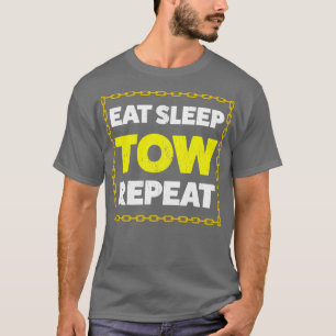 USA Tow Truck Driver Yellow Line US Flag T-Shirt