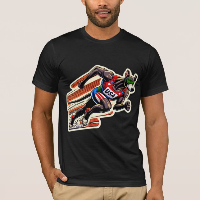 USA-TRACK AND FIELD GREYHOUND 3 T-Shirt (Front)