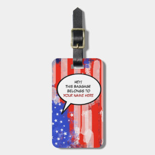 USA travel "this baggage belongs to" Luggage Tag