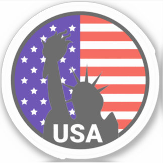 USA Travel Vinyl Sticker
