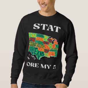 USA Travel  Visit 50 States Map 1 Sweatshirt