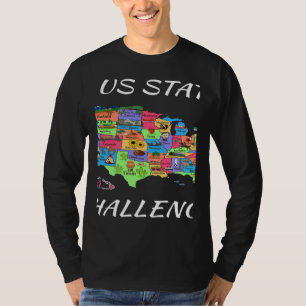 USA Travel  Visit 50 States Map T-Shirt
