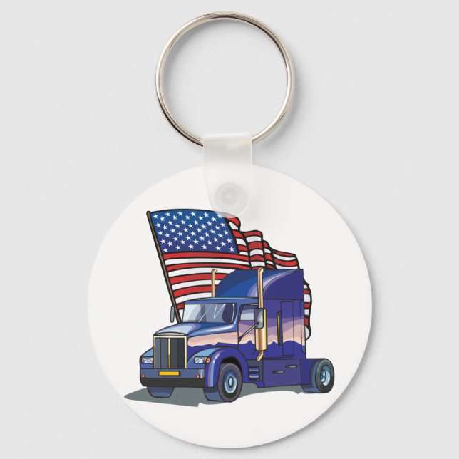 USA Truck Driver Key Ring (Front)