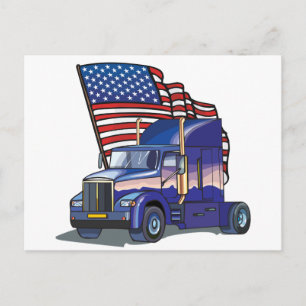 USA Truck Driver Postcard