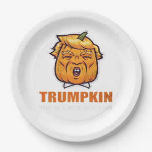 Usa Trumpkin Make Halloween Great Again Costume Cl Paper Plate