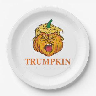 Usa Trumpkin Make Halloween Great Again Costume Cl Paper Plate