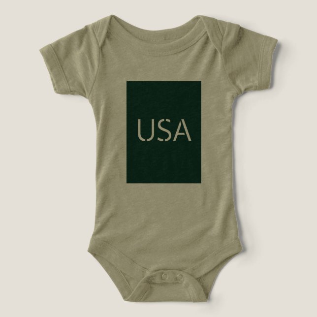 “USA Typography in Green - Stylish & Bold Text Des (Design Front)