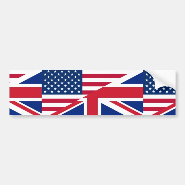 usa uk bumper sticker (Front)