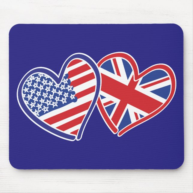 USA---UK-Love Mouse Pad (Front)