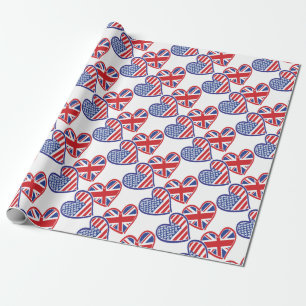 USA---UK-Love Wrapping Paper