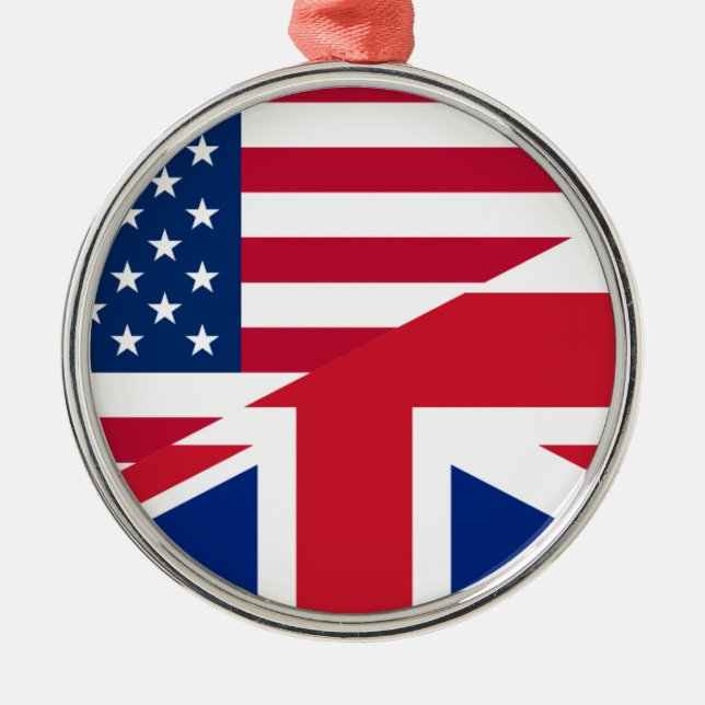 usa uk metal tree decoration (Front)