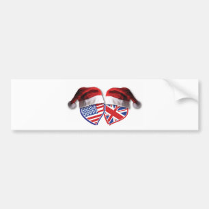 USA-UK-Santa-Hats.png Bumper Sticker
