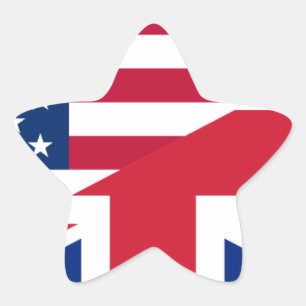 usa uk star sticker