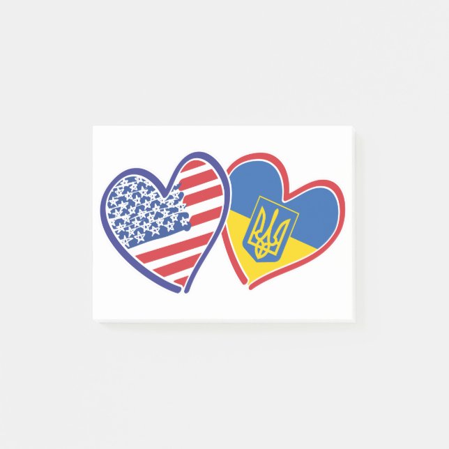 USA-Ukraine-Flags Post-it Notes (Front)