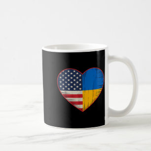 Usa Ukraine Heart - Dual Citizenship  Coffee Mug