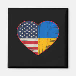 Usa Ukraine Heart - Dual Citizenship  Magnet