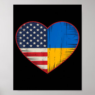 Usa Ukraine Heart - Dual Citizenship  Poster