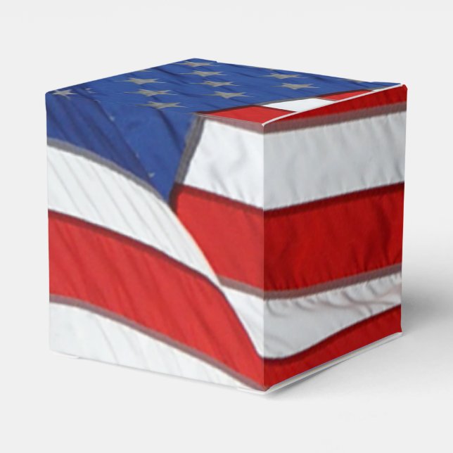 USA United States Flag American Patriotic Design Favour Box (Back Side)