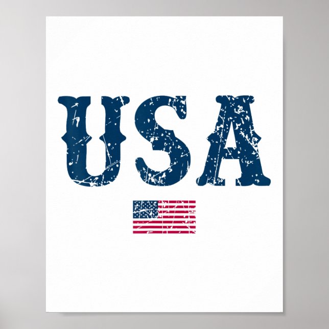 Usa United States Of America American Flag July 4t Poster (Front)