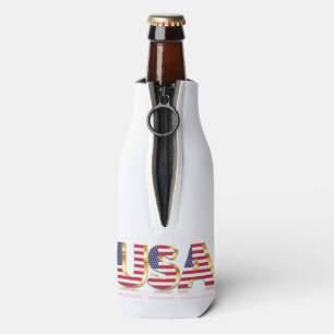 USA - United States of America - Flag - Bottle Cooler