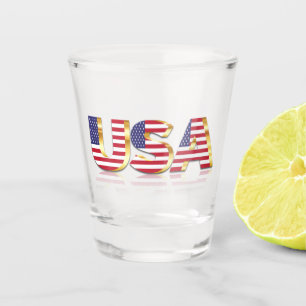 USA - United States of America - Flag - Patriotic  Shot Glass