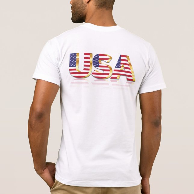 USA - United States of America - Flag - Patriotic T-Shirt (Back)