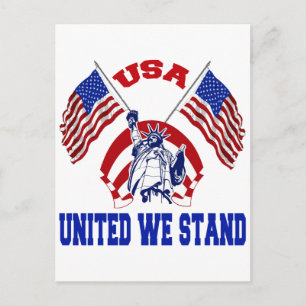 USA UNITED WE STAND POSTCARD