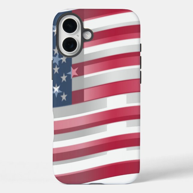 USA Unites: Stripes & Stars in Bold Design Case-Mate iPhone Case (Back)