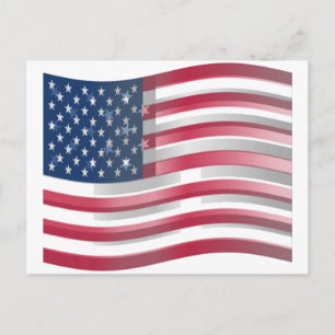 USA Unites: Stripes & Stars in Bold Design Postcard