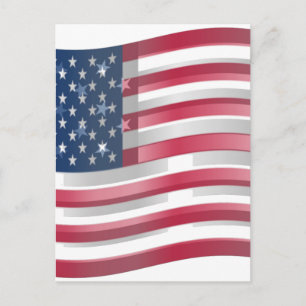 USA Unites: Stripes & Stars in Bold Design Postcard