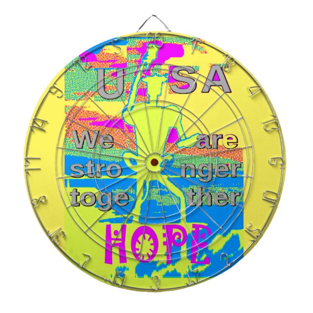 USA Unity Design: Hope and Strength Dartboard (Front)