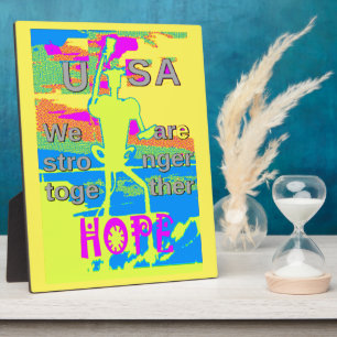 USA Unity Design: Hope and Strength Plaque