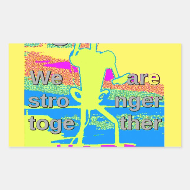 USA Unity Design: Hope and Strength Rectangular Sticker (Front)