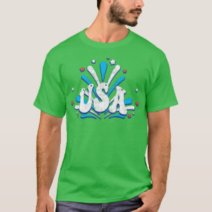 USA US 4th of July Independence Day Patriotic Retr T-Shirt