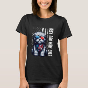 USA US Flag Havanese Dogs Best Dog Mum Ever Mother T-Shirt