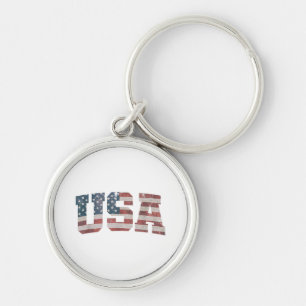 USA US Flag Patriotic 4th of July America Key Ring