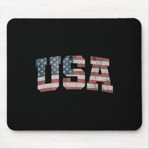 Usa Us Flag Patriotic 4th Of July America Mouse Pad