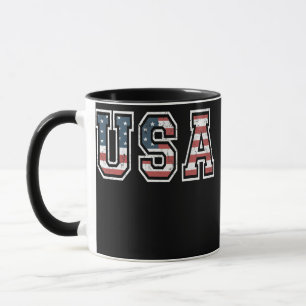 USA US Flag Patriotic 4th of July America Mug