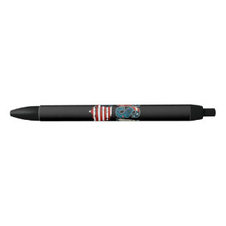 USA US Patriotic 4th of July America Flag Freedom Black Ink Pen