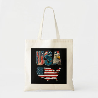 USA US Patriotic 4th of July America Flag Freedom  Tote Bag