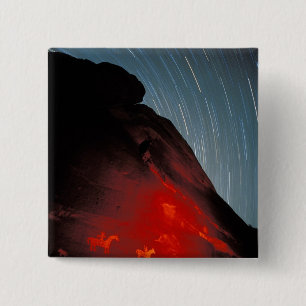 USA, Utah, Arches National Park, Petroglyphs 15 Cm Square Badge