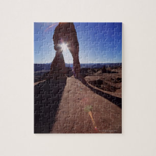 USA, Utah, Arches National Park, sun shining Jigsaw Puzzle