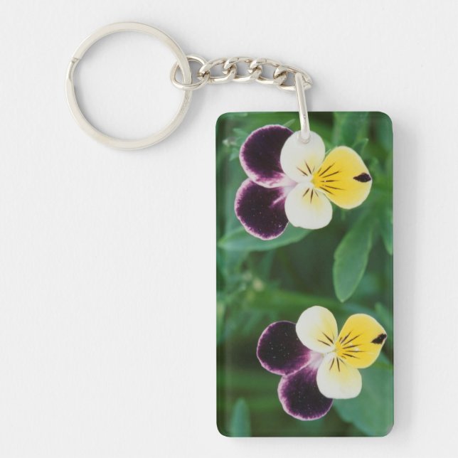 USA, Utah, Cache Valley, Johnny Jump Up Key Ring (Front)