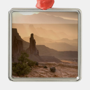 USA; Utah; Canyonlands National Park. View of Metal Tree Decoration