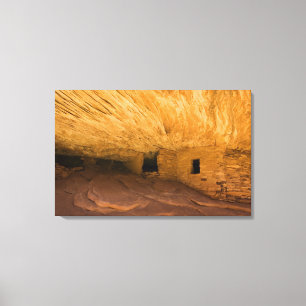 USA, Utah, Cedar Mesa, Mule Canyon. Sandstone Canvas Print