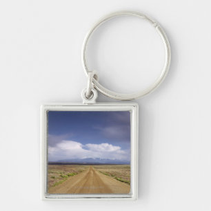 USA, Utah, Dirt road crossing landscape Key Ring