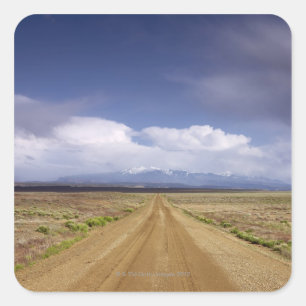 USA, Utah, Dirt road crossing landscape Square Sticker